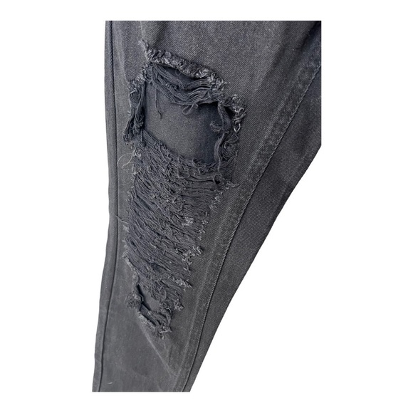 AFRM Black Cyrus Super High Rise Distressed Ripped Jeans Style ARVB021405 - Picture 10 of 11
